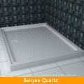 Newstar artificial white quartz stone custom shower tray